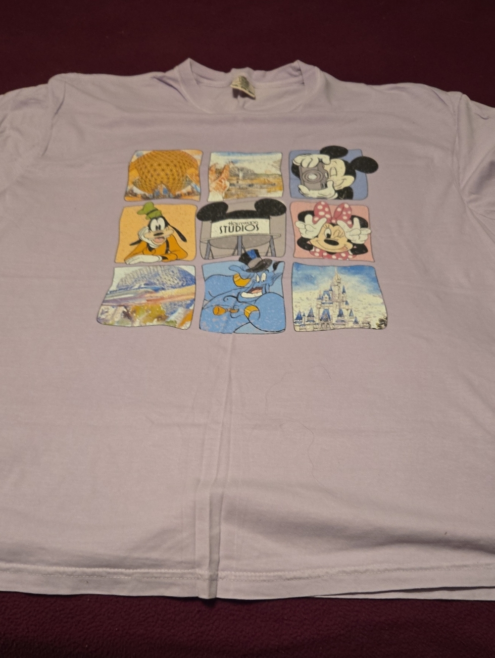 Disney Character Patchwork Tee - Light Purple Shirt